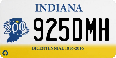 IN license plate 925DMH
