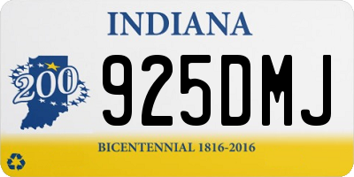 IN license plate 925DMJ