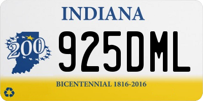 IN license plate 925DML