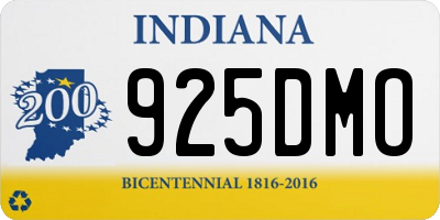 IN license plate 925DMO