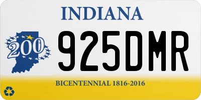 IN license plate 925DMR