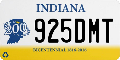 IN license plate 925DMT