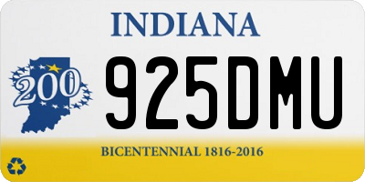 IN license plate 925DMU