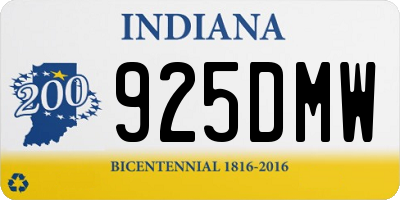 IN license plate 925DMW