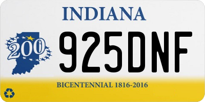 IN license plate 925DNF