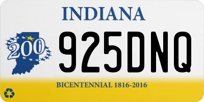 IN license plate 925DNQ
