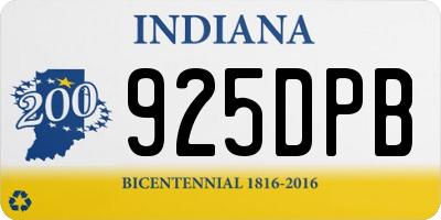 IN license plate 925DPB