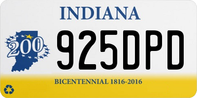 IN license plate 925DPD