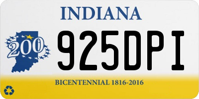 IN license plate 925DPI