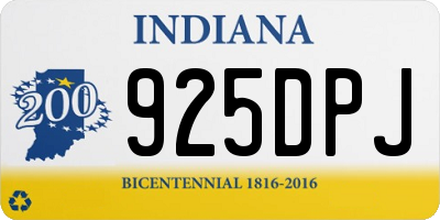 IN license plate 925DPJ