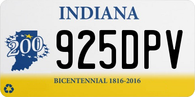IN license plate 925DPV