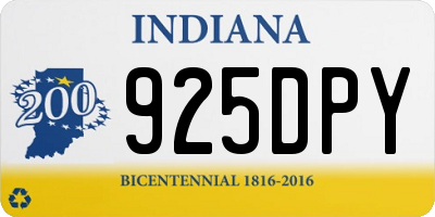 IN license plate 925DPY