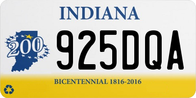 IN license plate 925DQA