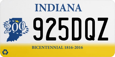 IN license plate 925DQZ