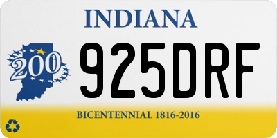 IN license plate 925DRF