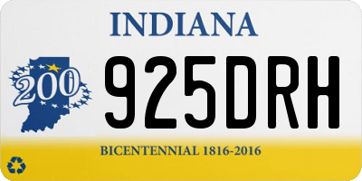 IN license plate 925DRH