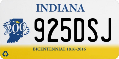IN license plate 925DSJ