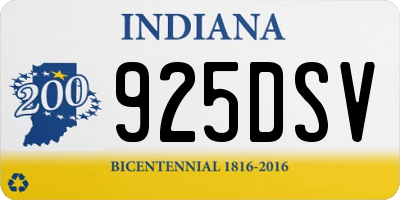 IN license plate 925DSV