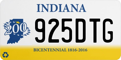 IN license plate 925DTG