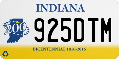 IN license plate 925DTM