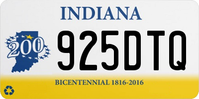 IN license plate 925DTQ