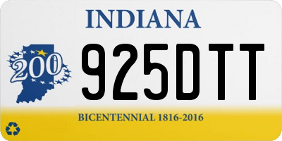 IN license plate 925DTT
