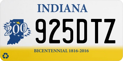 IN license plate 925DTZ