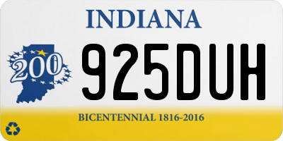 IN license plate 925DUH