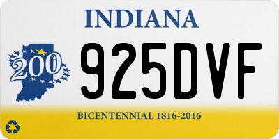 IN license plate 925DVF