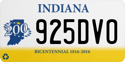 IN license plate 925DVO