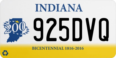 IN license plate 925DVQ