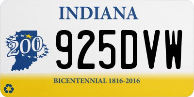 IN license plate 925DVW