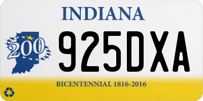 IN license plate 925DXA