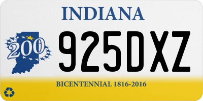IN license plate 925DXZ