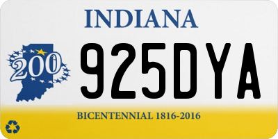 IN license plate 925DYA