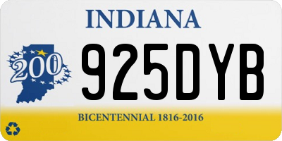 IN license plate 925DYB