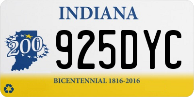 IN license plate 925DYC