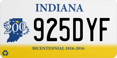 IN license plate 925DYF