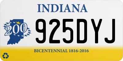 IN license plate 925DYJ