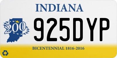IN license plate 925DYP