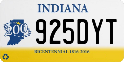 IN license plate 925DYT