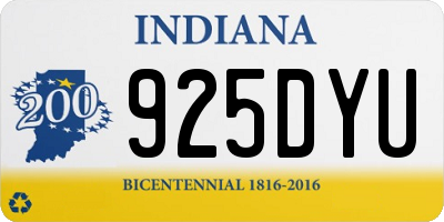 IN license plate 925DYU