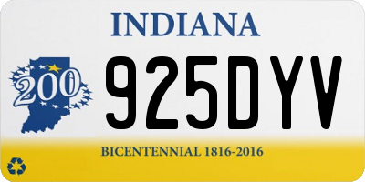 IN license plate 925DYV