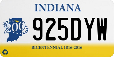 IN license plate 925DYW