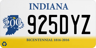 IN license plate 925DYZ