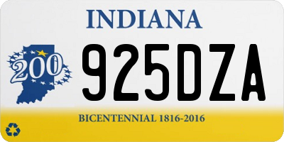 IN license plate 925DZA