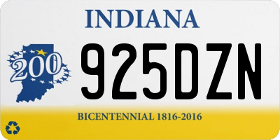 IN license plate 925DZN