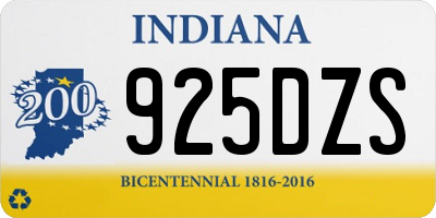 IN license plate 925DZS
