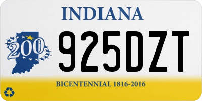 IN license plate 925DZT