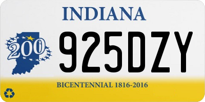 IN license plate 925DZY